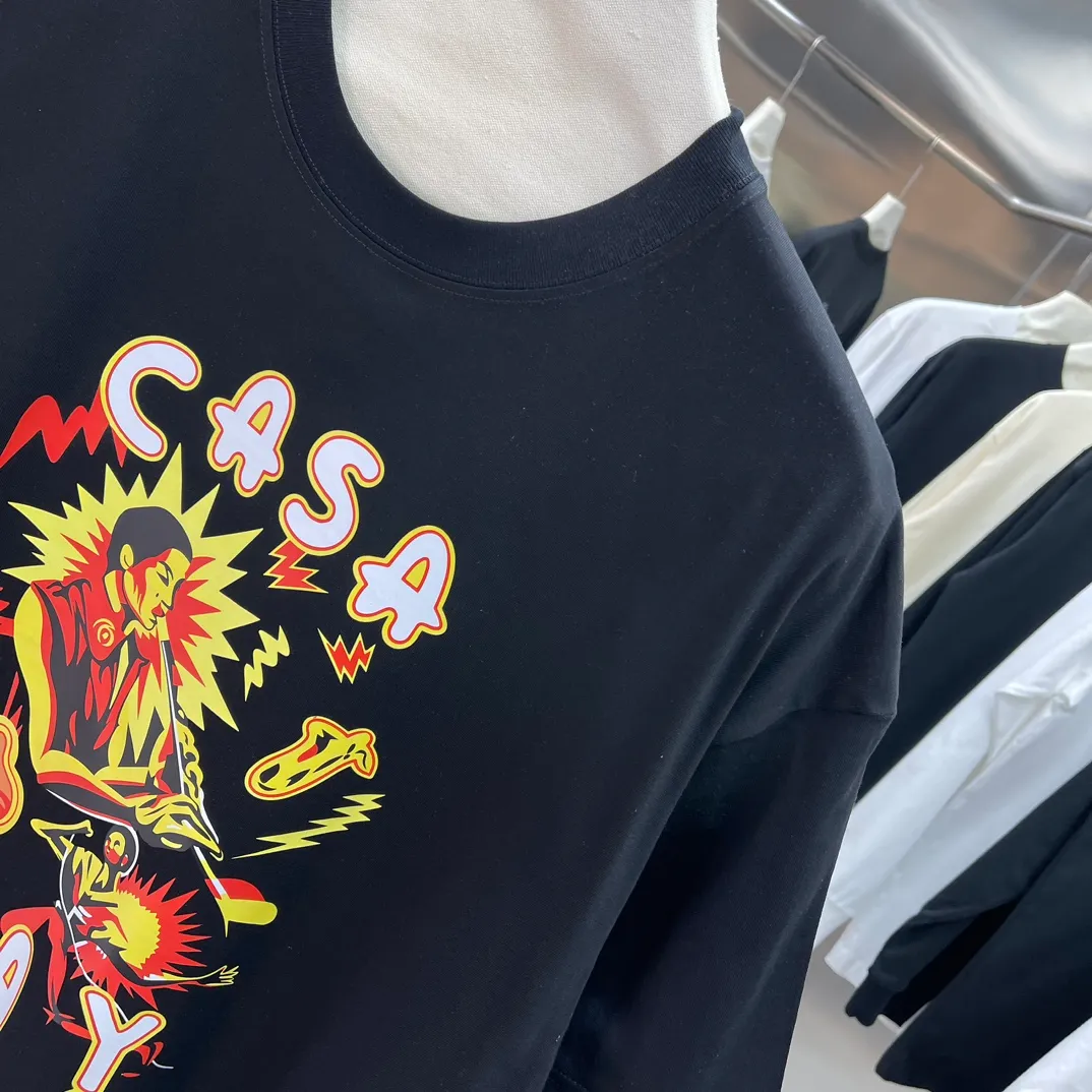Casablanca Classic Series T ， ， 。 ， Classic ， In Stock ！ ：White Black Size：S M L XL XXL